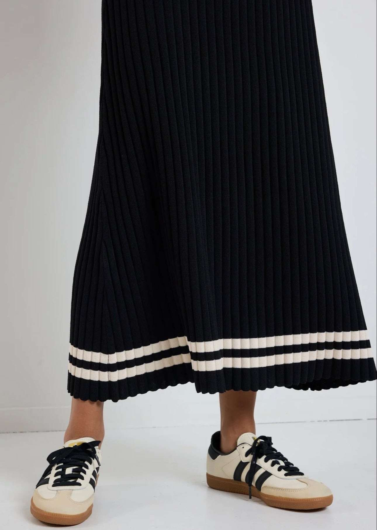 Taken Crewneck SS Dress ~ Black Stripe