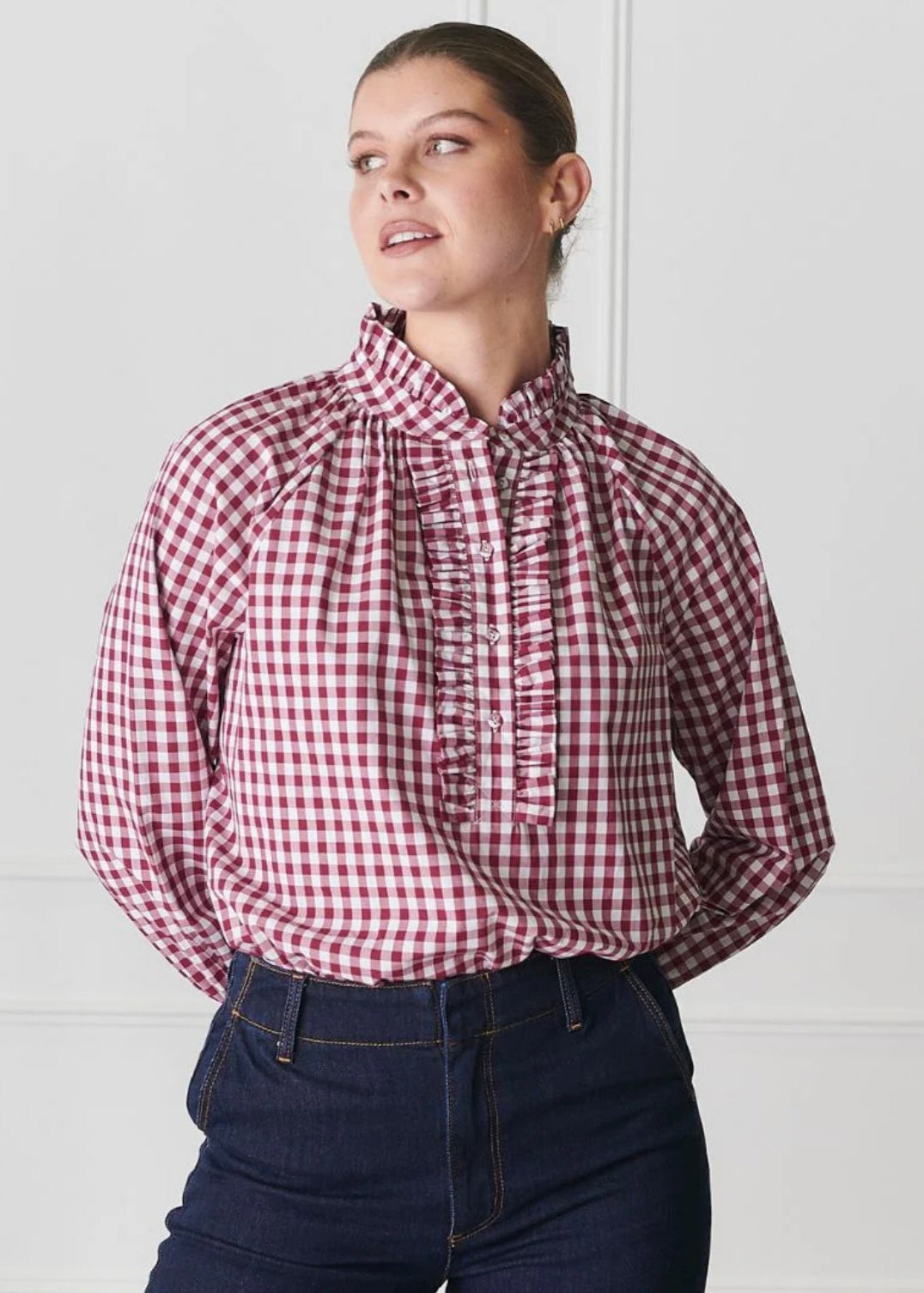 Hartford Pop Over Shirt ~ Red