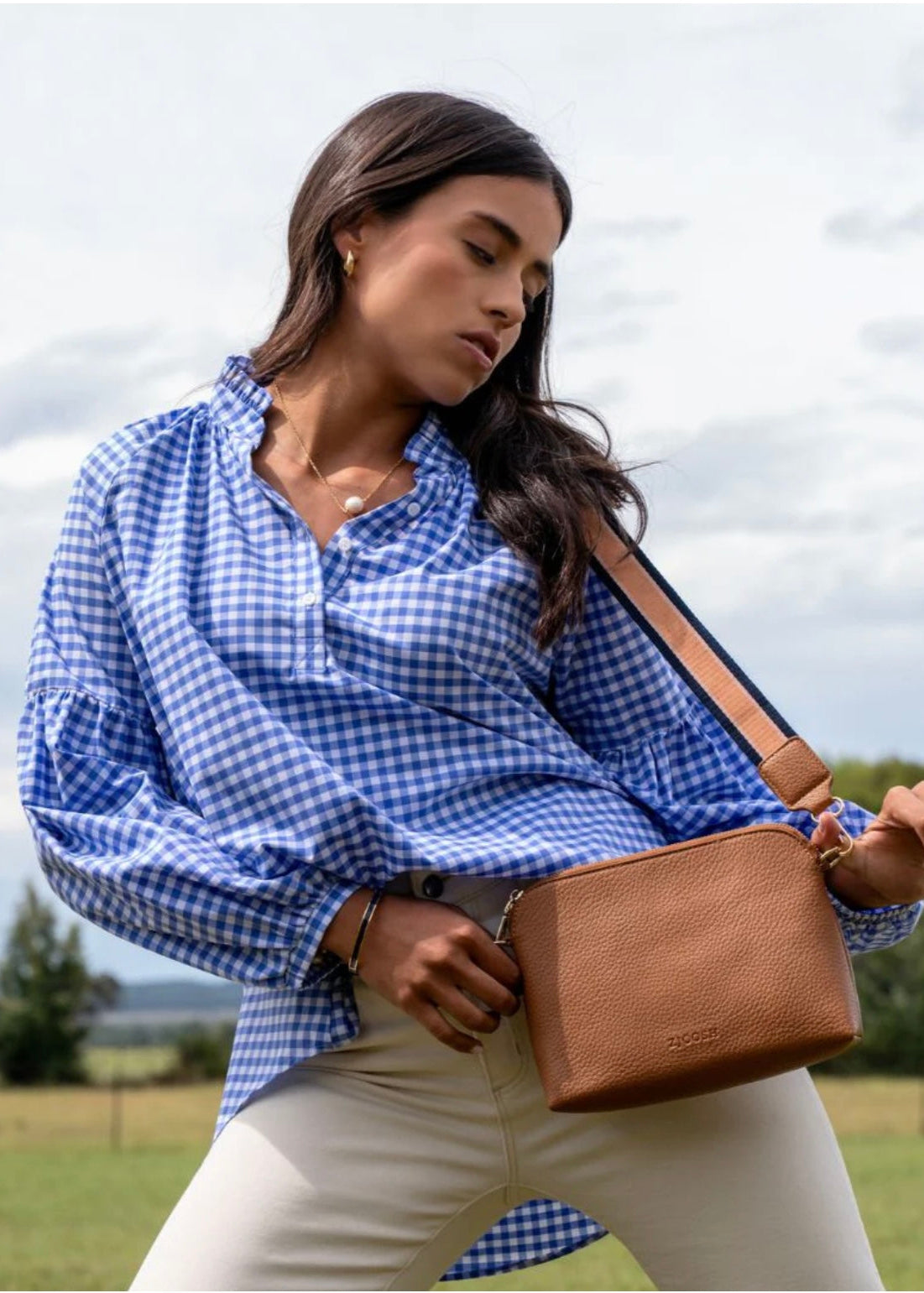 Kell Shirt ~ Gingham Blue