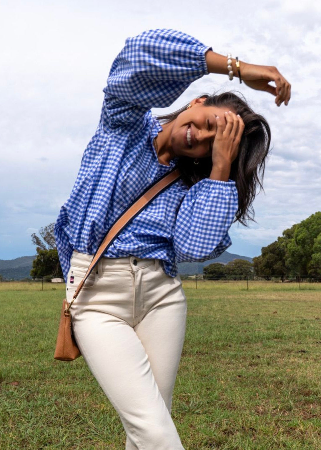 Kell Shirt ~ Gingham Blue