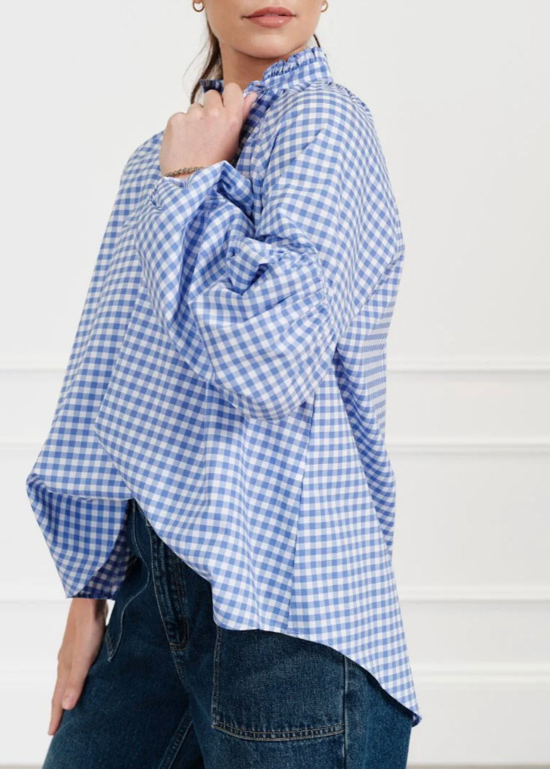 Kell Shirt ~ Gingham Blue