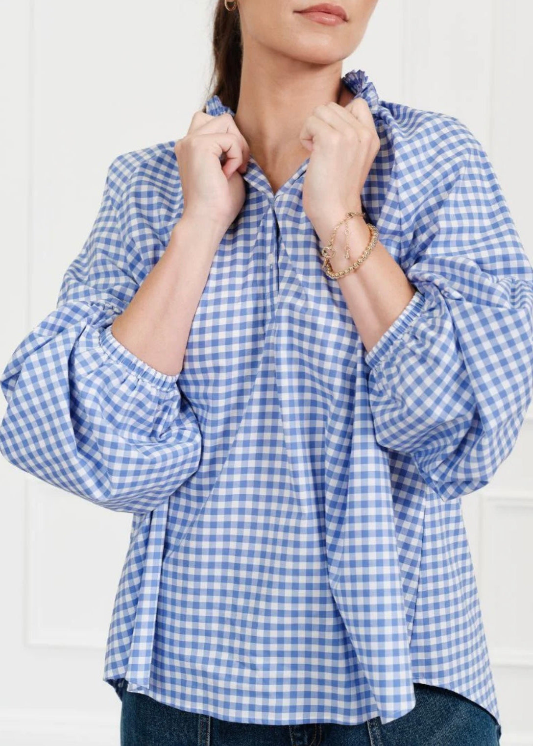 Kell Shirt ~ Gingham Blue