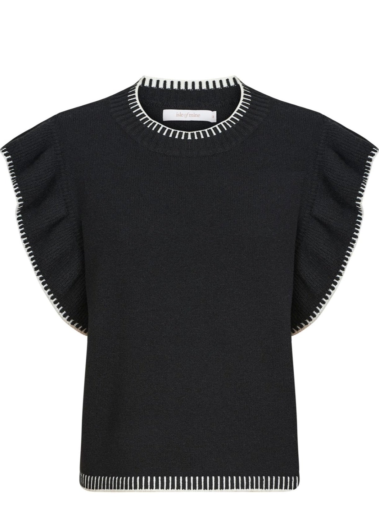 Athena Frill Top ~ Onyx
