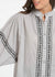 Clara Embroidered Cotton Shirt ~ Putty