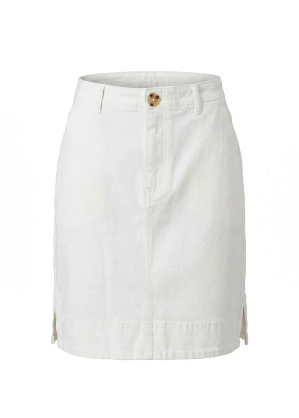 Sapphire Denim Skirt ~ White