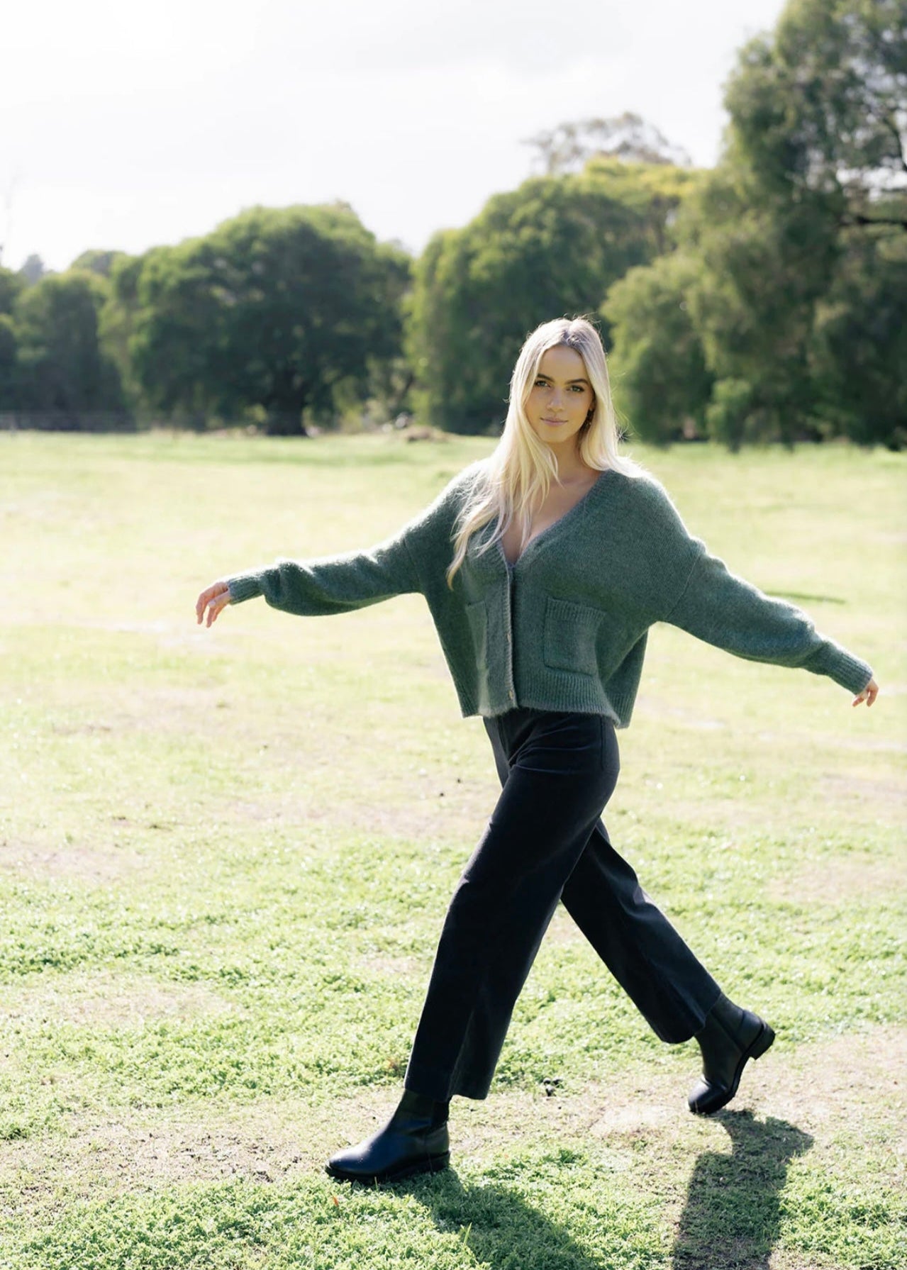 Romi Cardi ~ Green/Grey