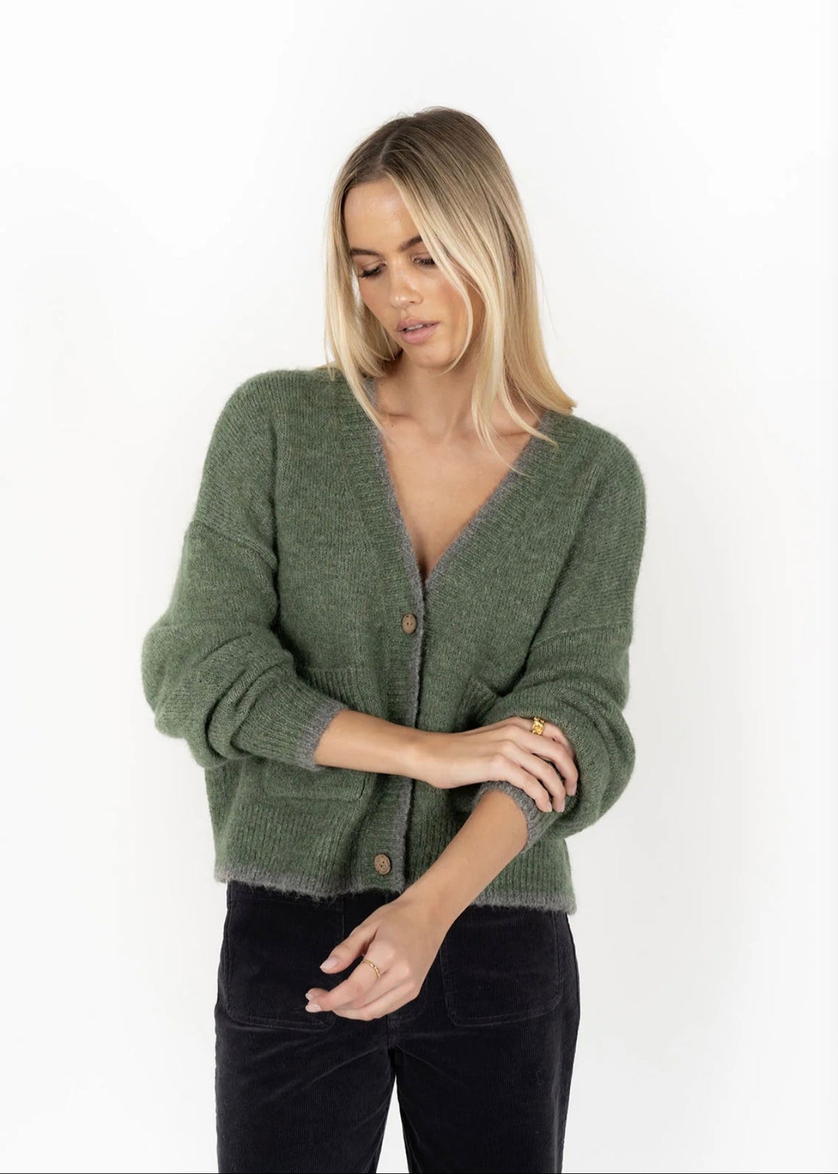 Romi Cardi ~ Green/Grey