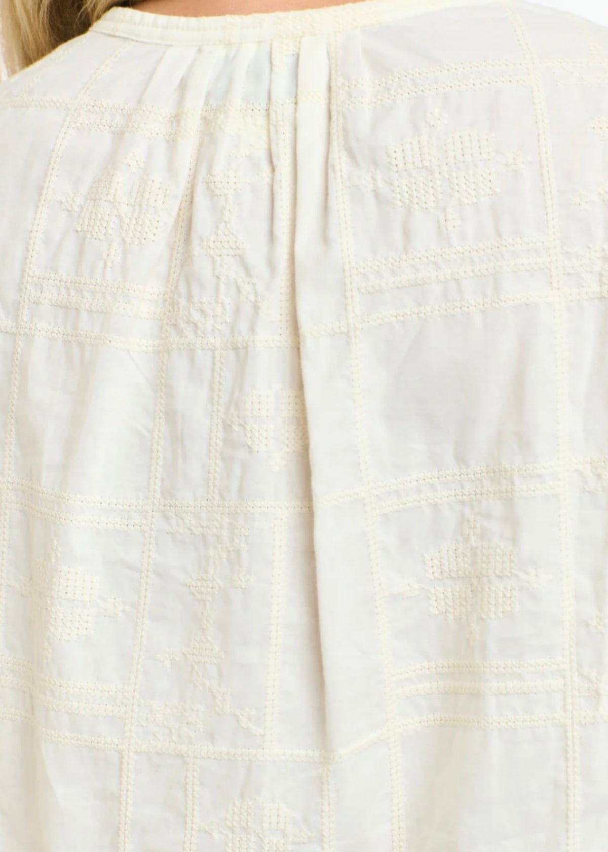 Meredith X Stitch Top ~ Cream