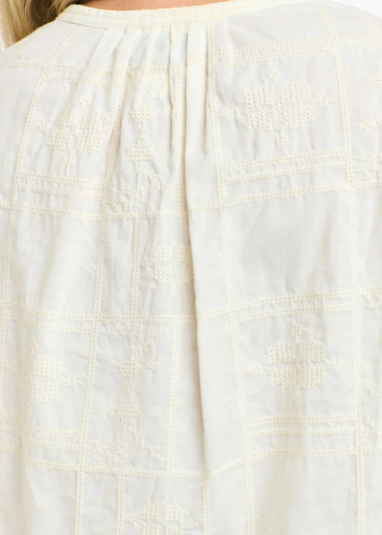 Meredith X Stitch Top ~ Cream