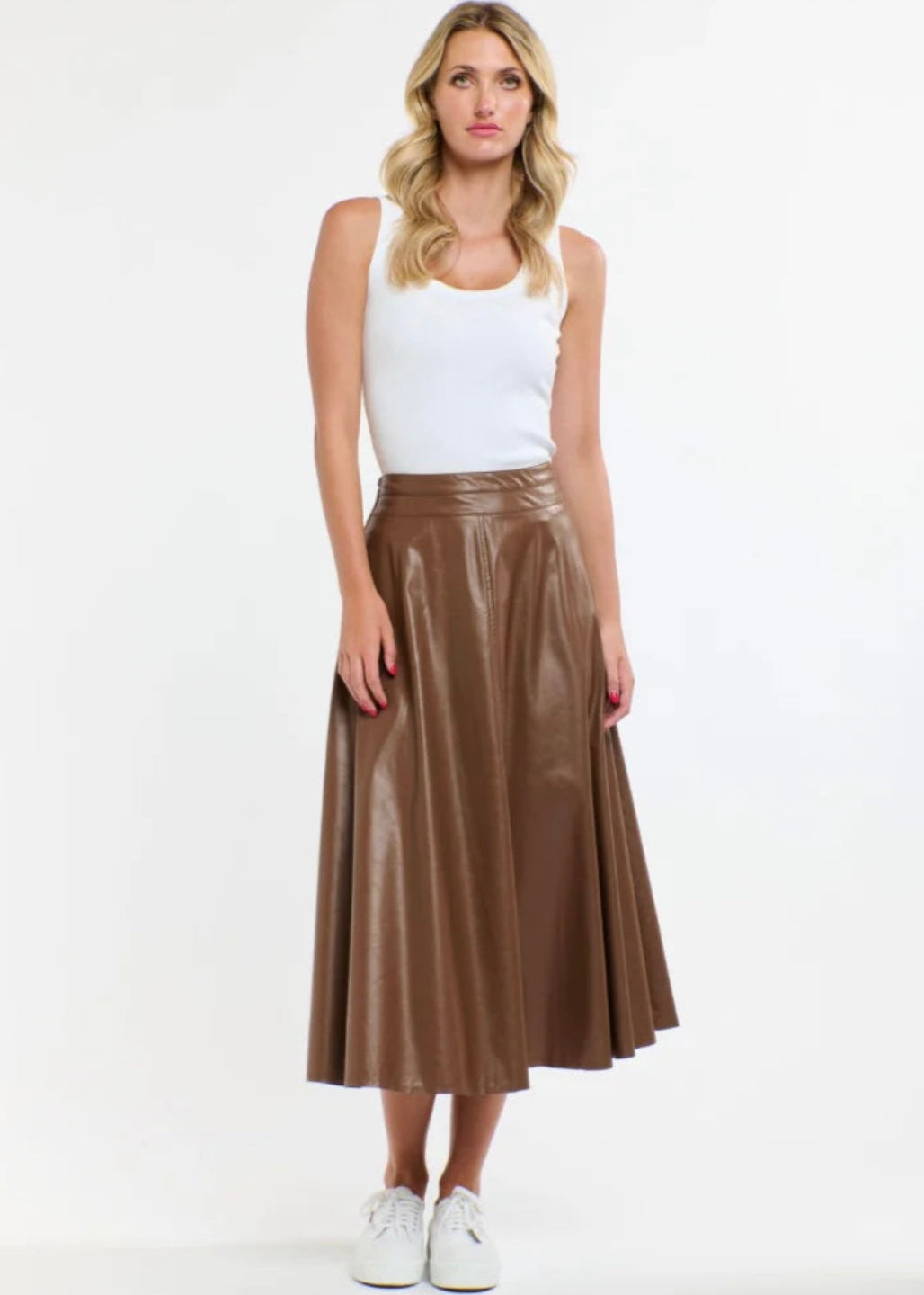 Dakota PU Skirt Updated ~ Tan