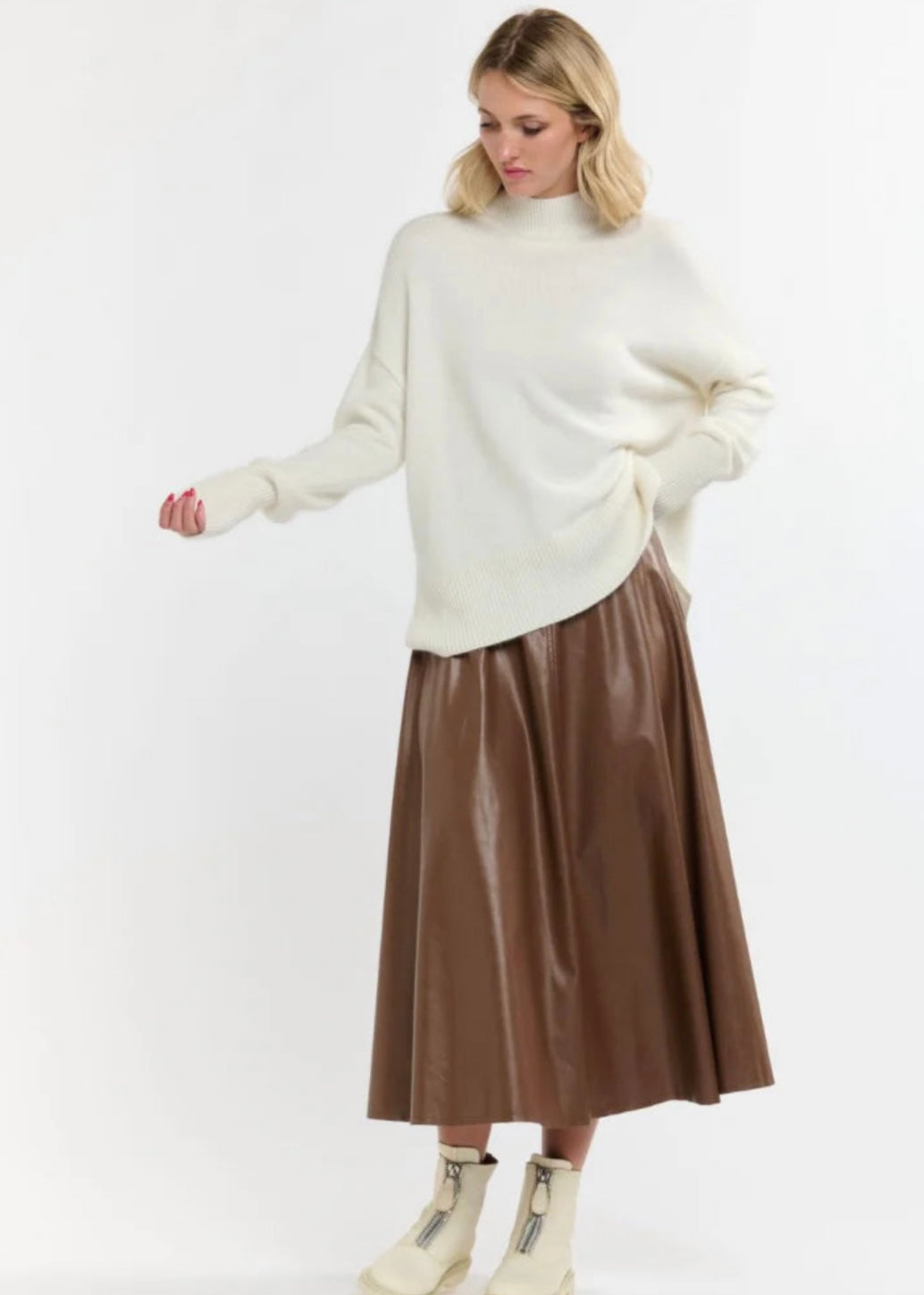 Dakota PU Skirt Updated ~ Tan