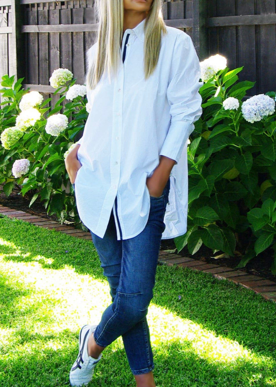 Harriot Poplin Shirt ~ White