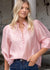 Premise Button Front Blouse ~ Blush Pink