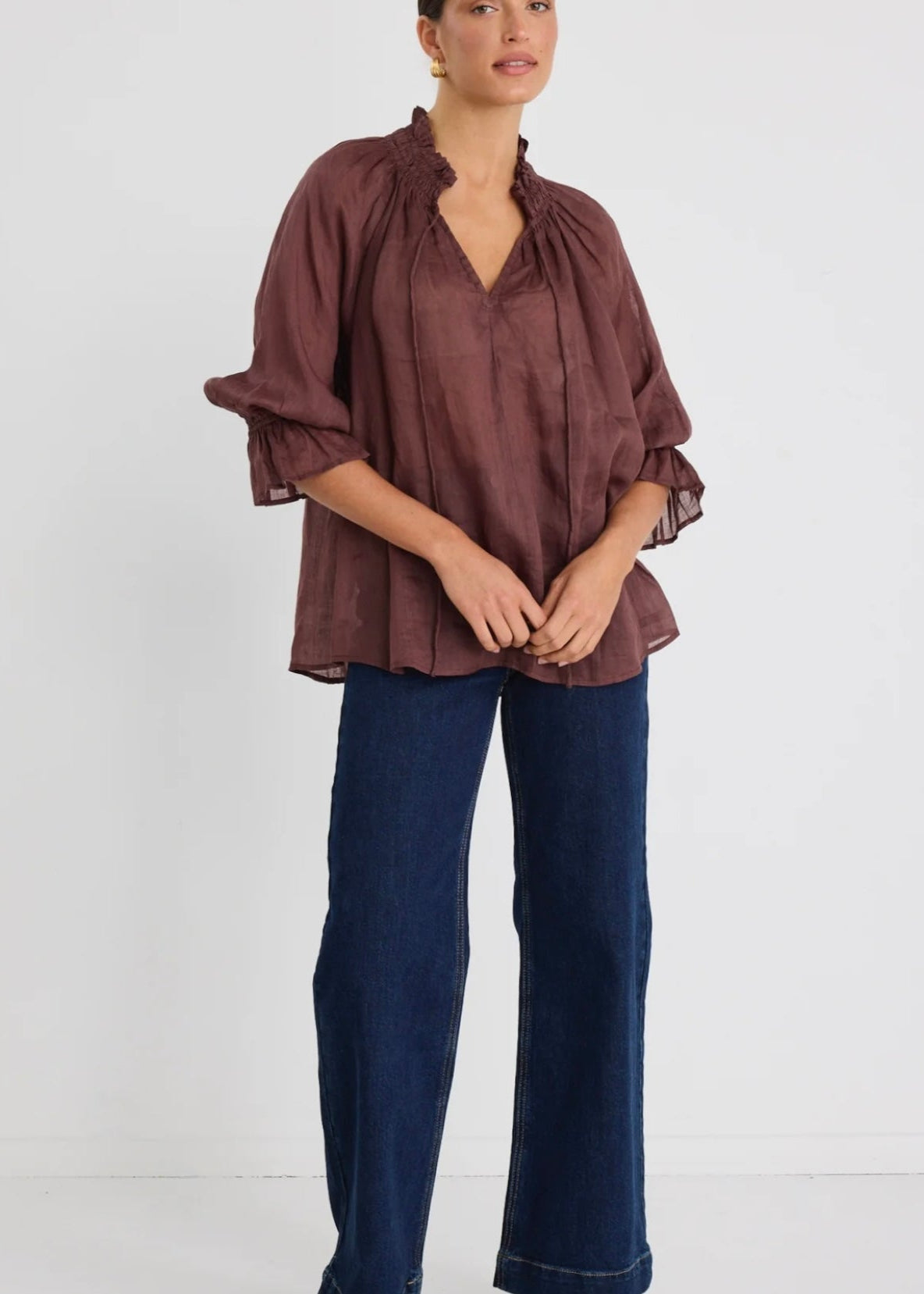 Expedition Ramie Top ~ Chocolate