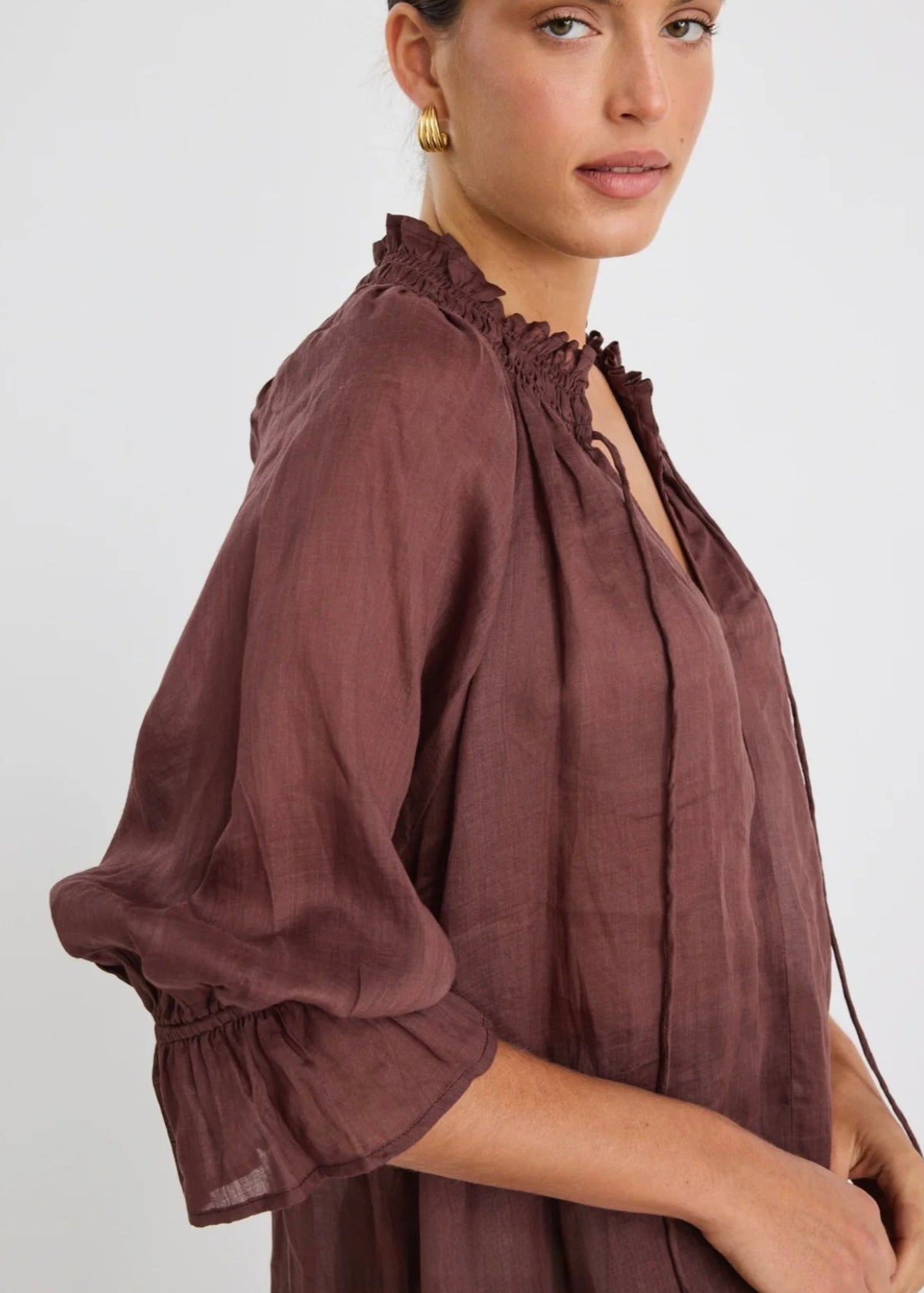 Expedition Ramie Top ~ Chocolate
