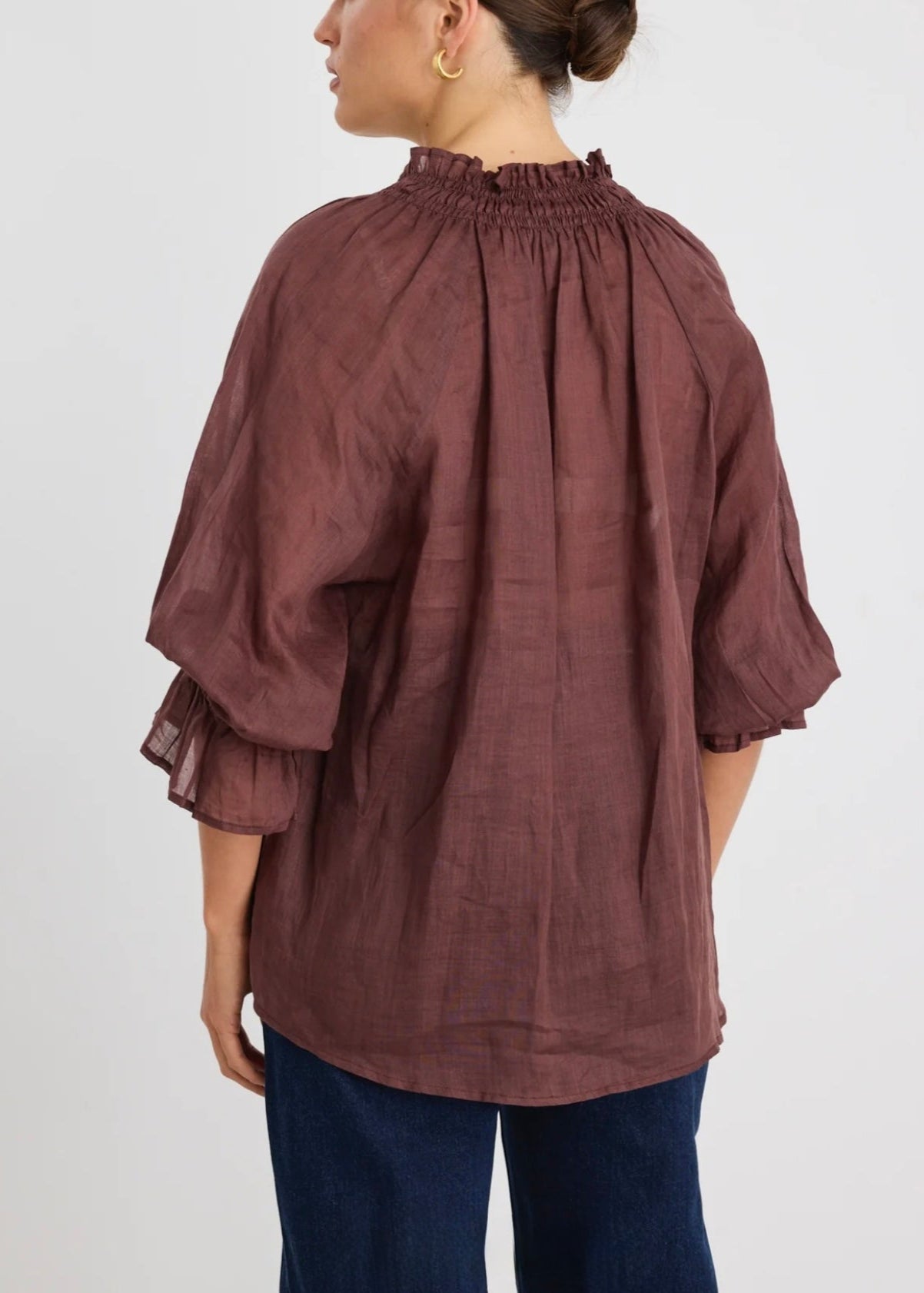 Expedition Ramie Top ~ Chocolate