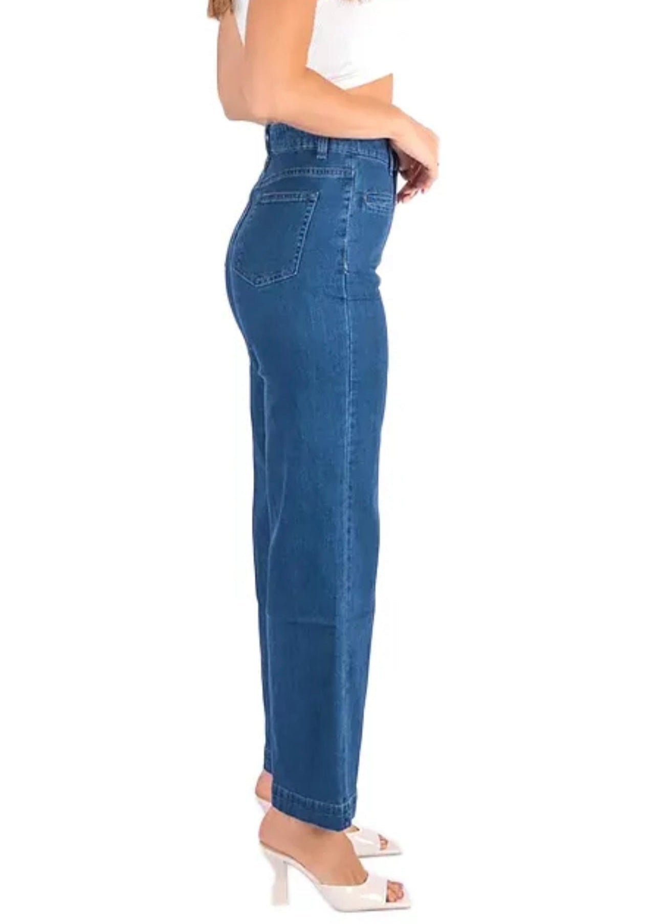 Hayley Wide Leg Jeans ~ Dark Blue