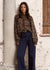 Embrace Georgette High Neck LS Top ~ Leopard