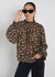 Embrace Georgette High Neck LS Top ~ Leopard