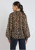 Embrace Georgette High Neck LS Top ~ Leopard