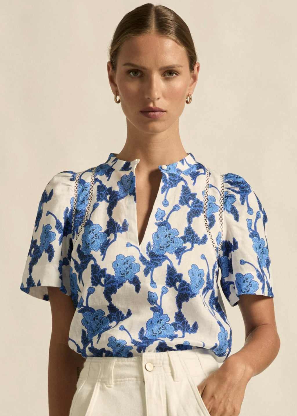 Recollect Top ~ Azure Bouquet