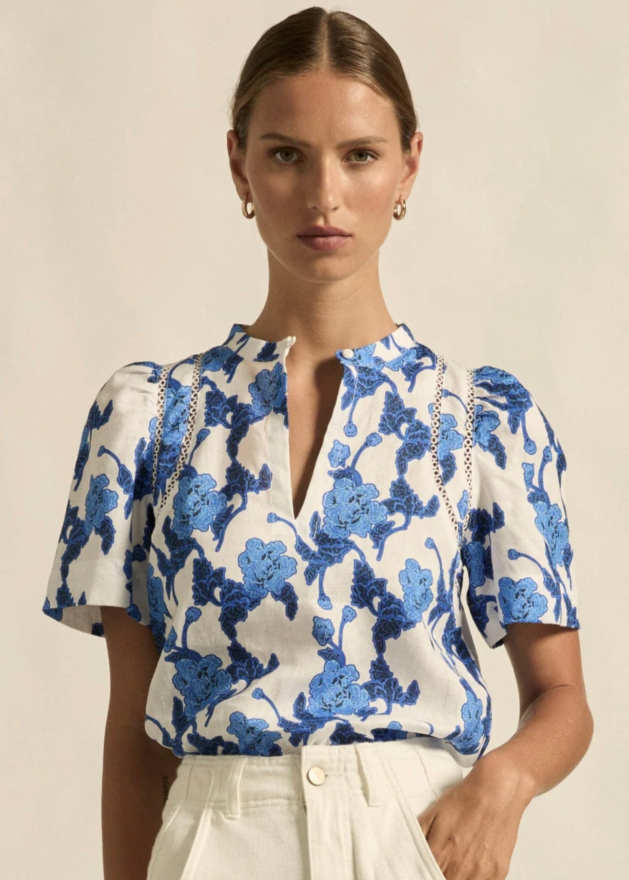 Recollect Top ~ Azure Bouquet