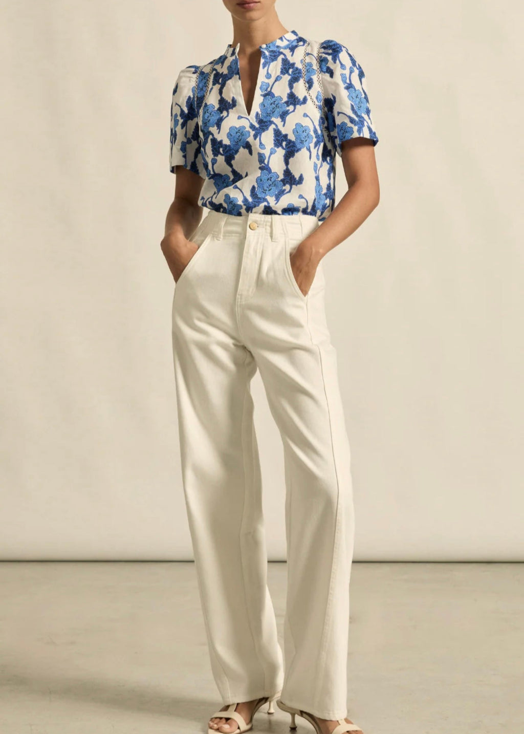 Recollect Top ~ Azure Bouquet