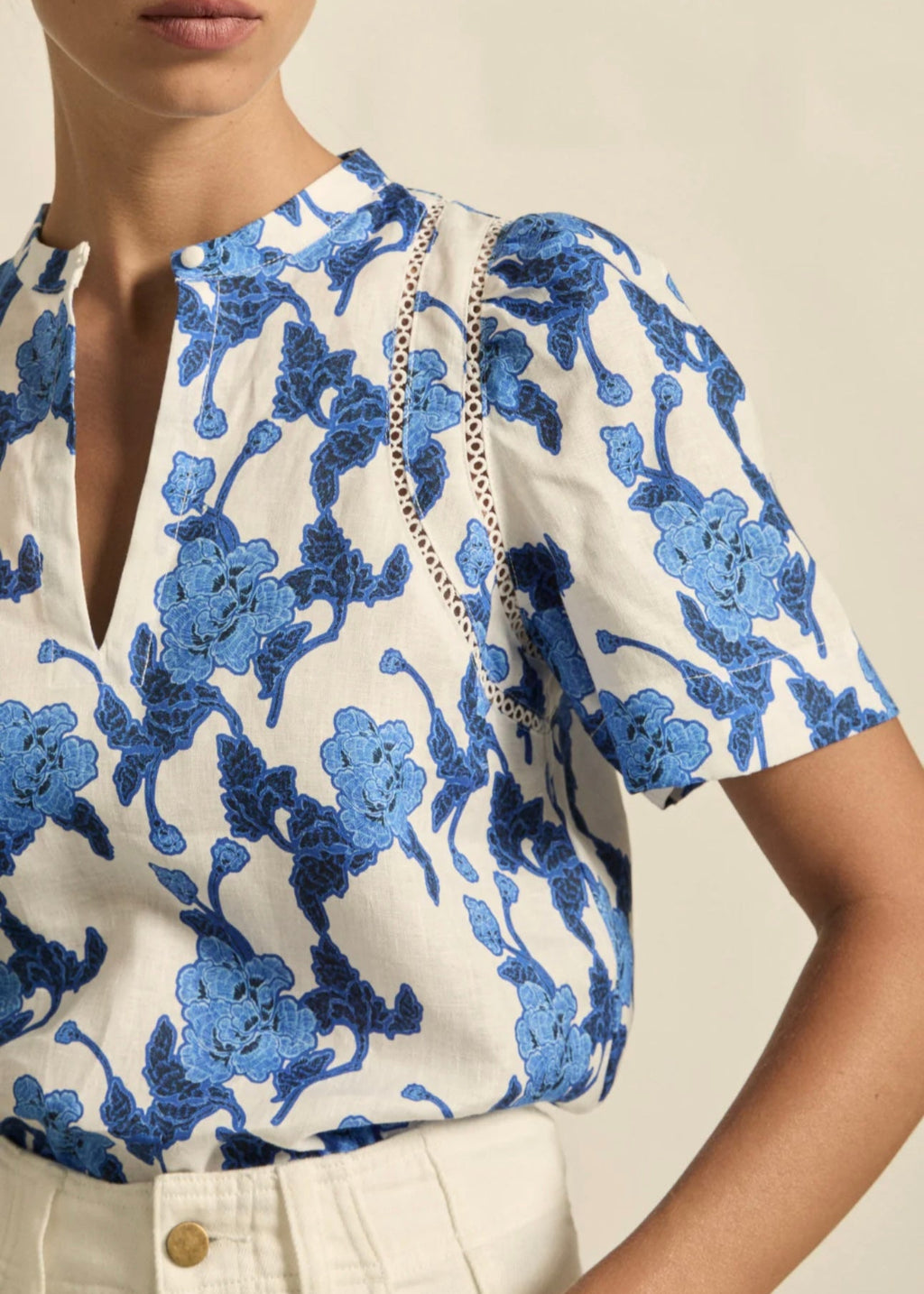 Recollect Top ~ Azure Bouquet