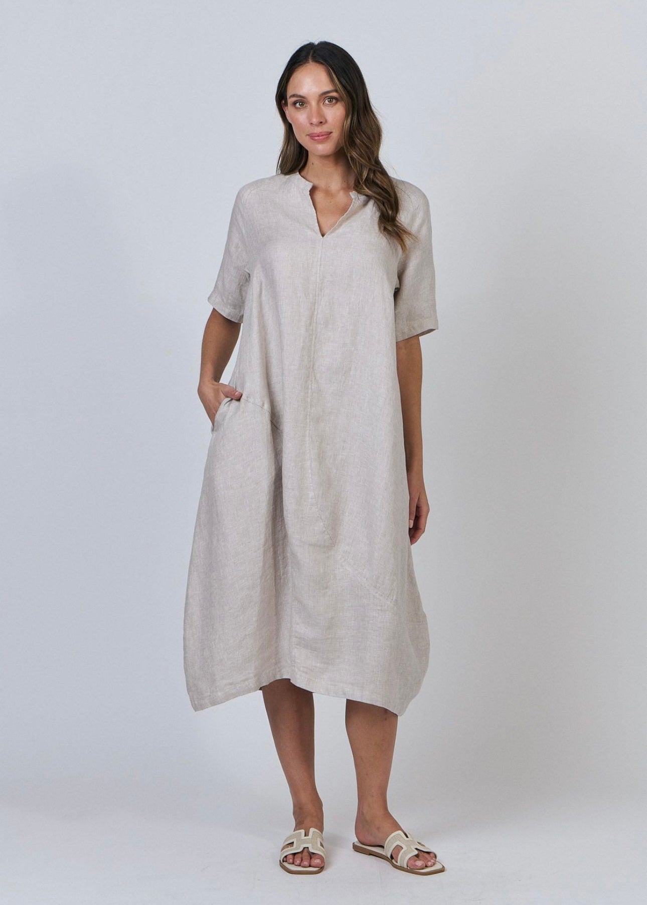 Linen Dress ~ Dune