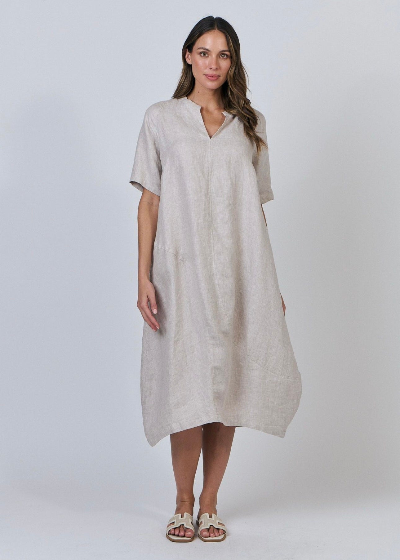 Linen Dress ~ Dune