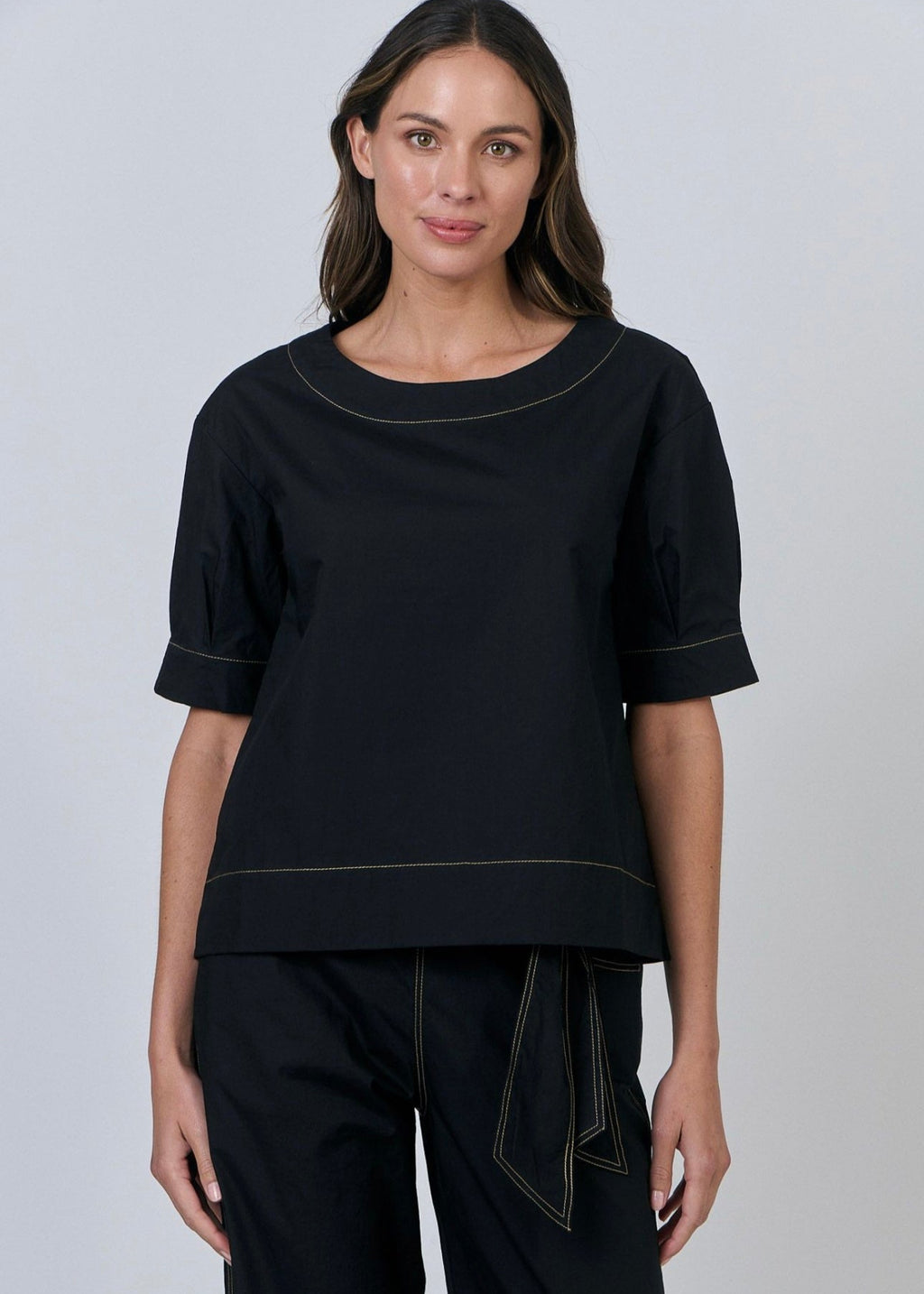 Poplin Top ~ Black