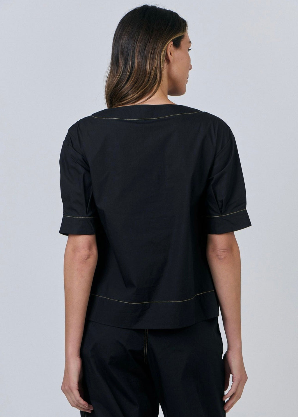 Poplin Top ~ Black