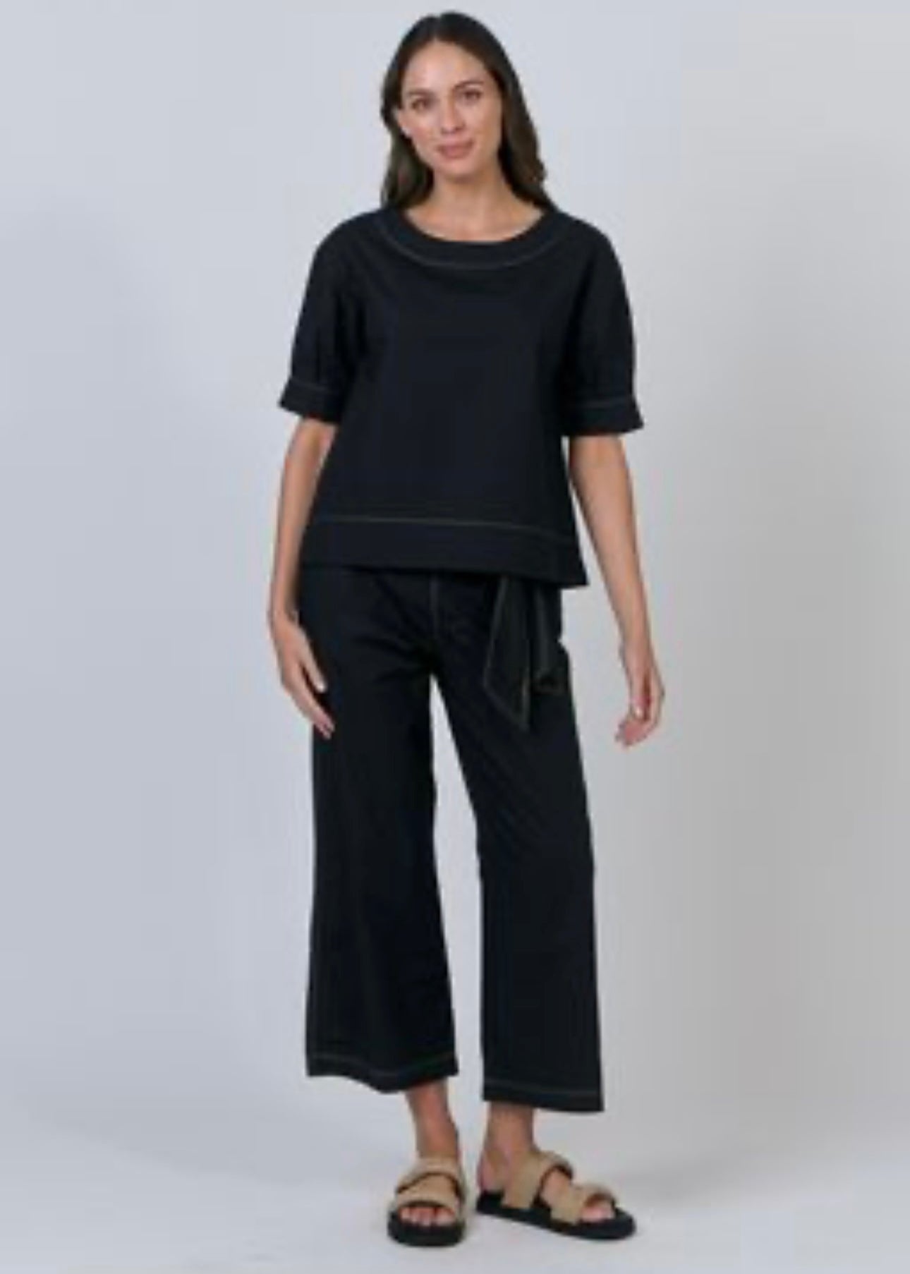 Poplin Top ~ Black