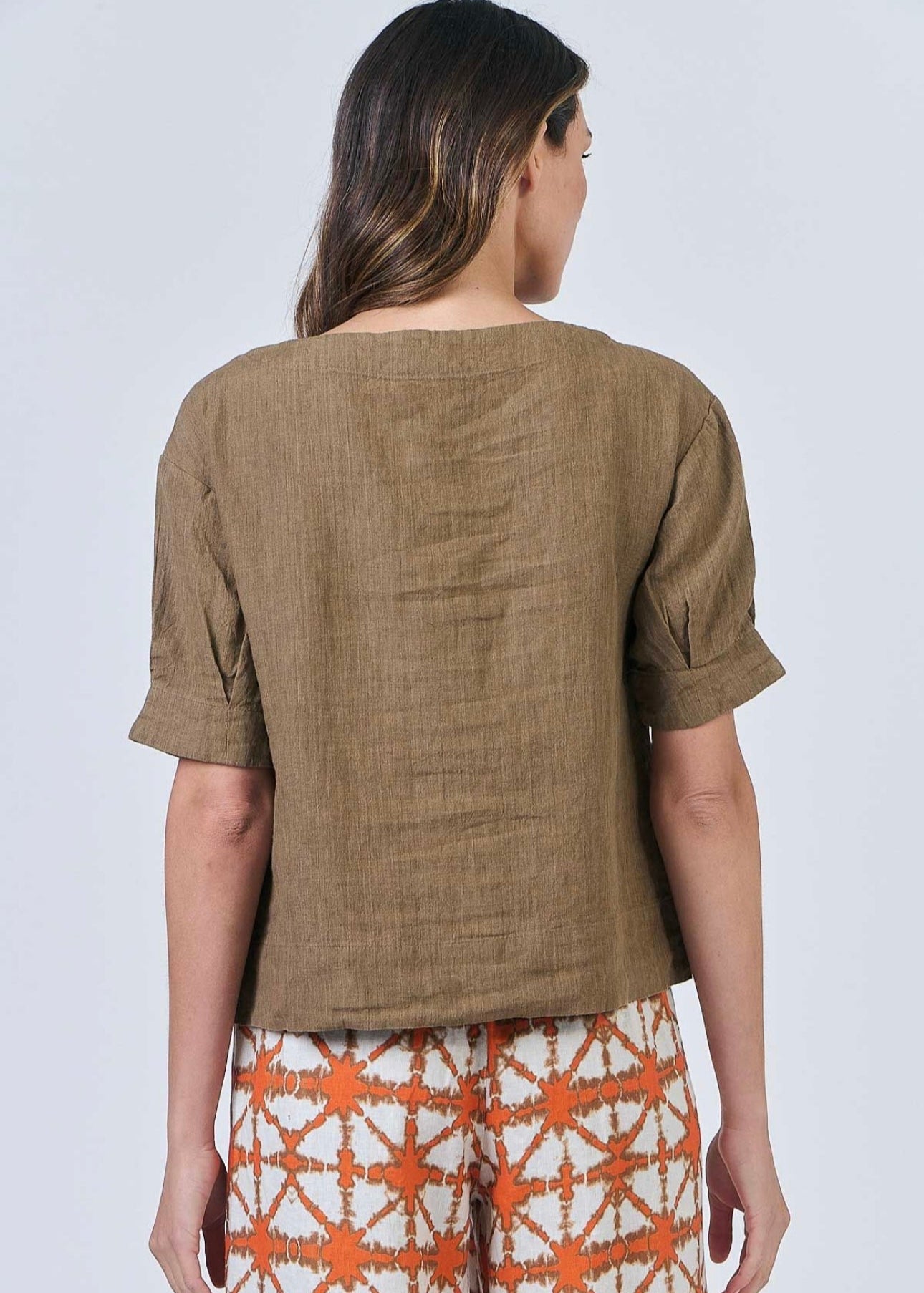 Linen Top ~ Tobacco