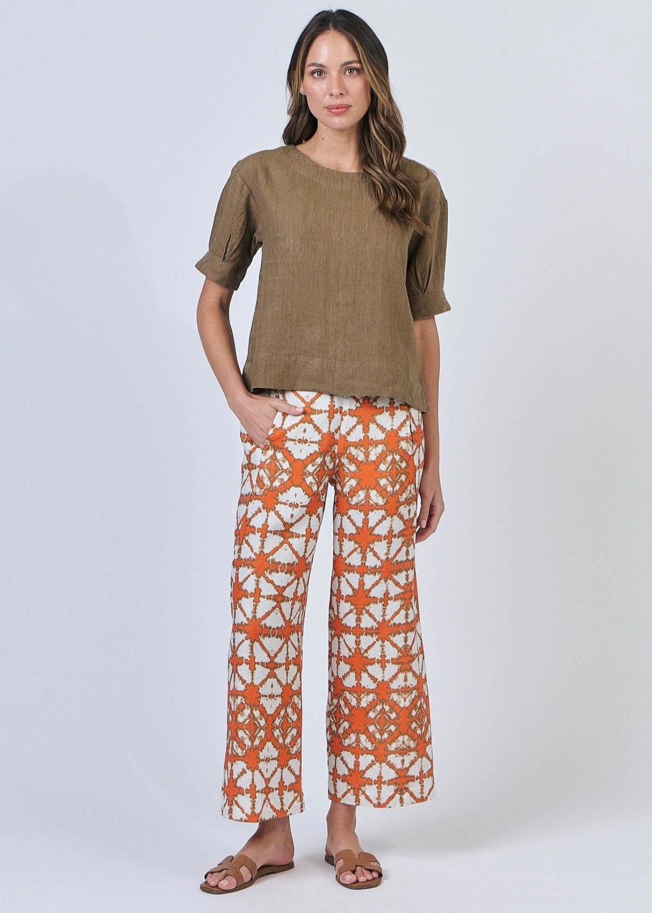 Linen Top ~ Tobacco