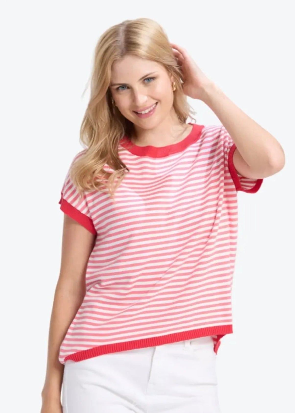 Laneway Top ~ Pink Stripe