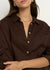 Optimum Linen Oversized Shirt ~ Chocolate