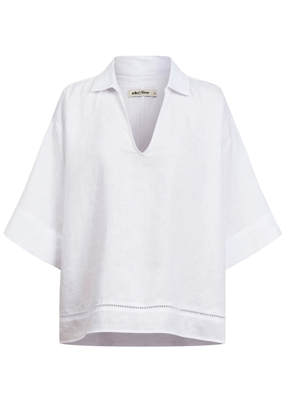 Miramar Collared Top ~ White