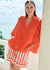 Miramar Collared Top ~ Coral