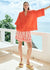 Miramar Collared Top ~ Coral