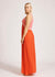 Alegria Spliced Maxi Dress ~ Cameo/Coral