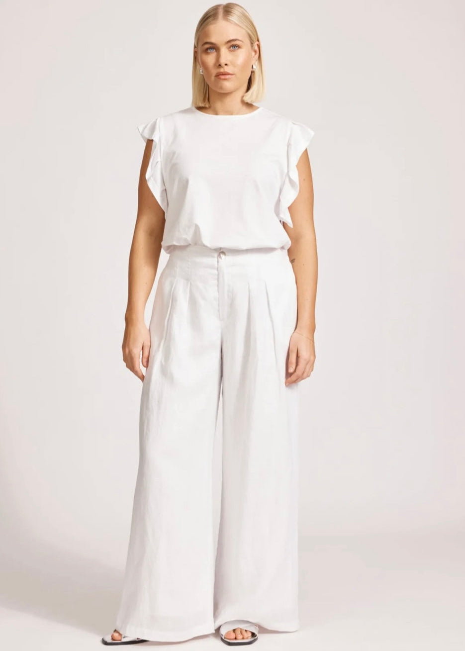 Miramar Palazzo Pant ~ White