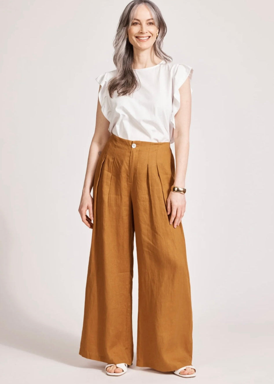 Miramar Palazzo Pant ~ Caramel
