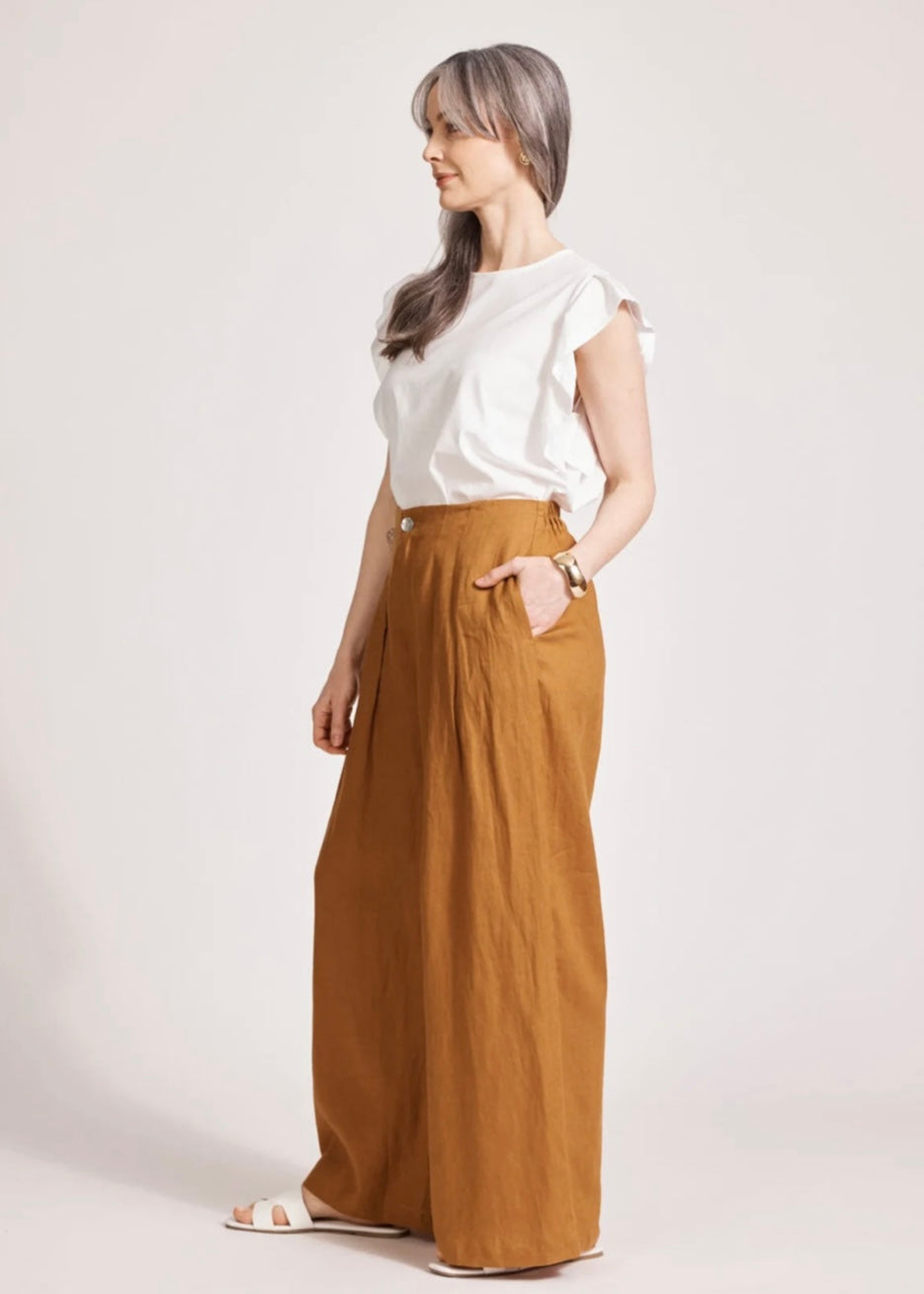 Miramar Palazzo Pant ~ Caramel