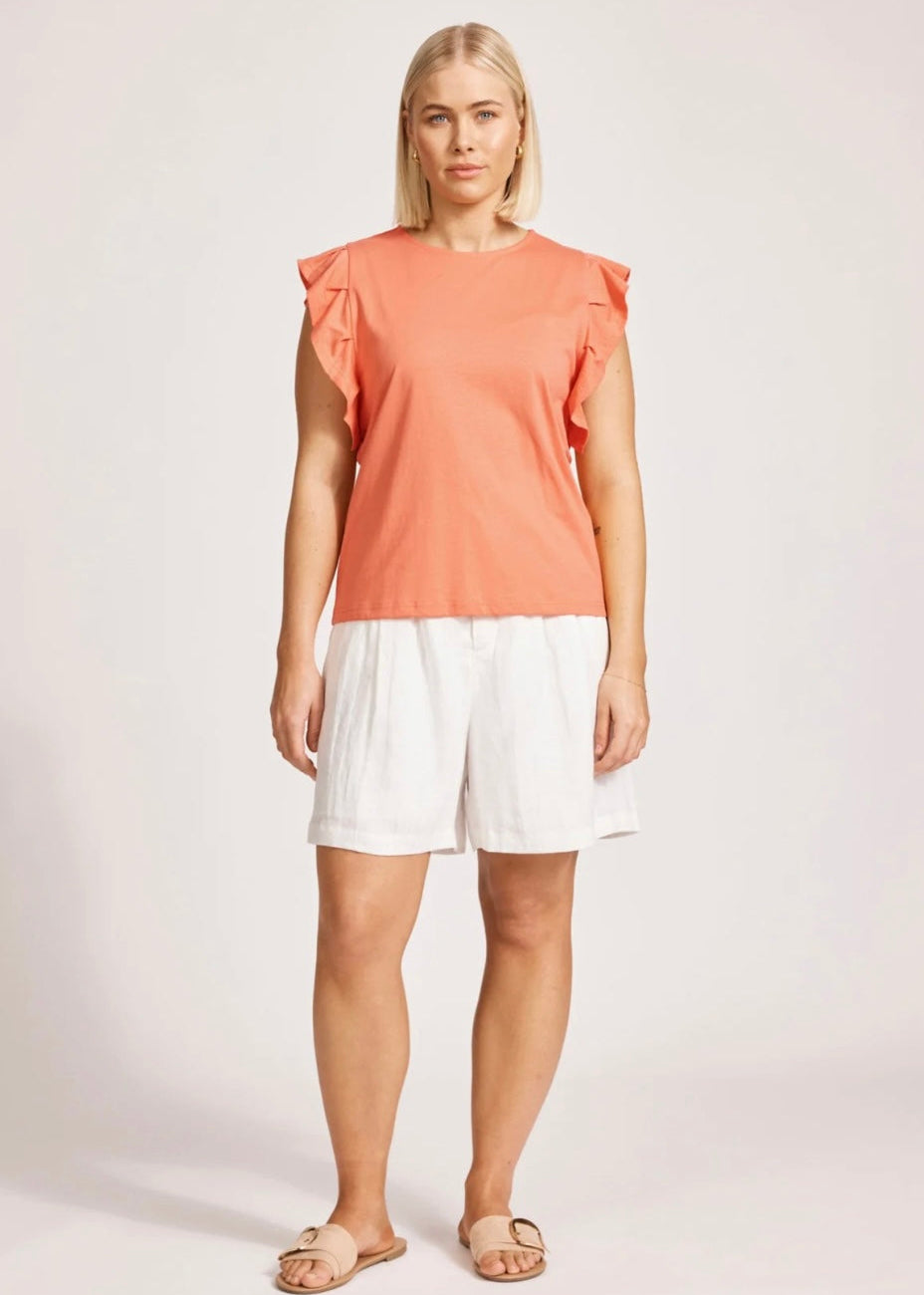 Francia Frill Tank ~ Coral