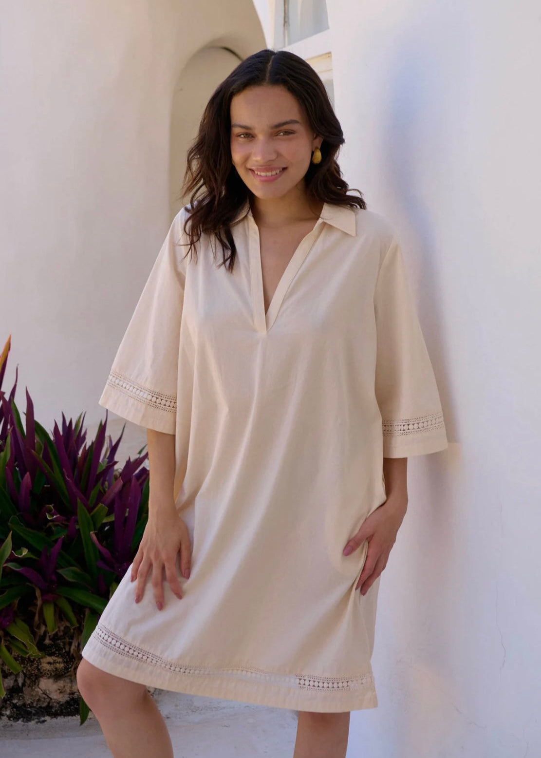 Santos Shift Dress ~ Bisque