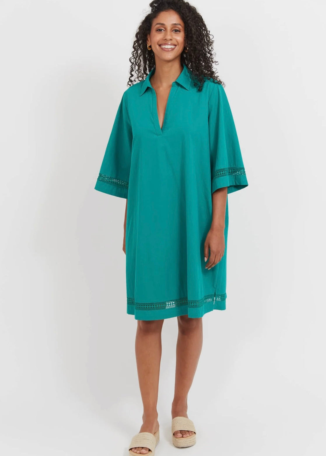 Santos Shift Dress ~ Teal