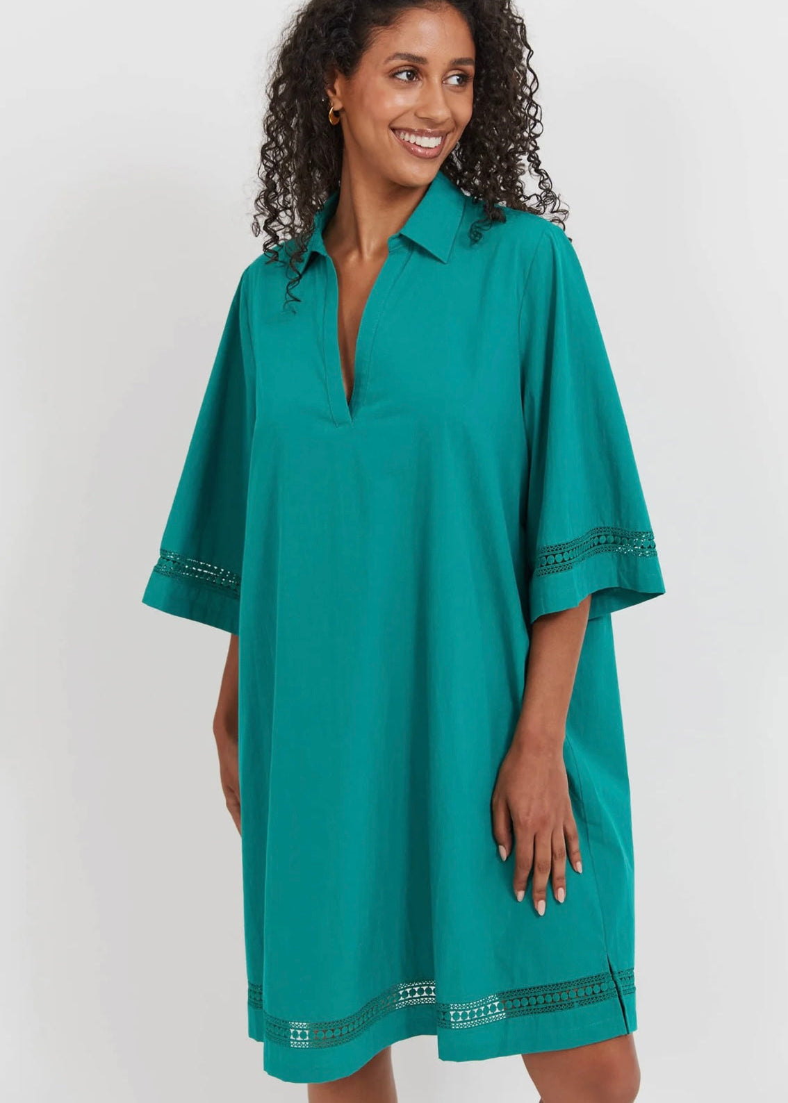 Santos Shift Dress ~ Teal