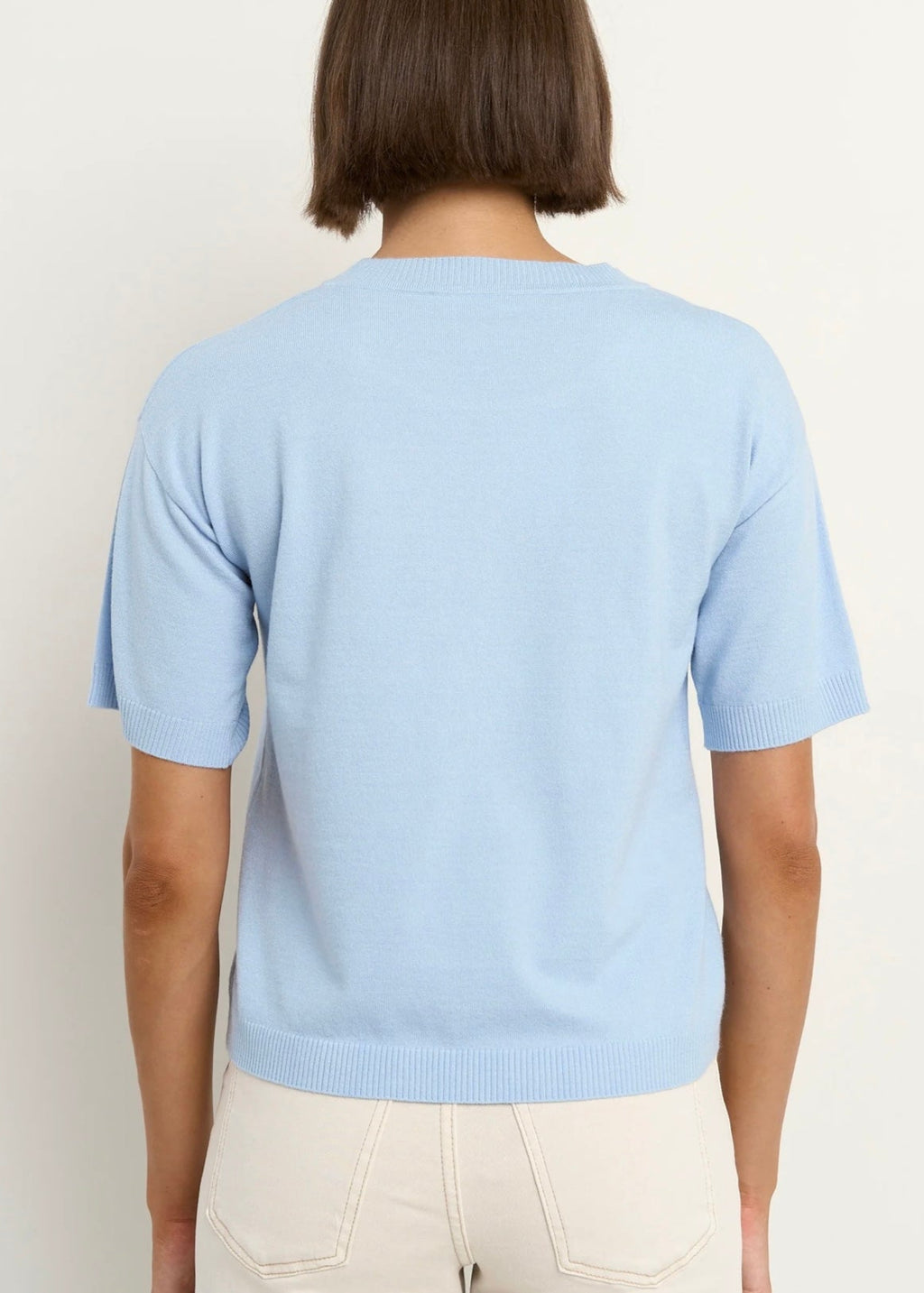 Precise Knitted Tee ~ Sky Blue