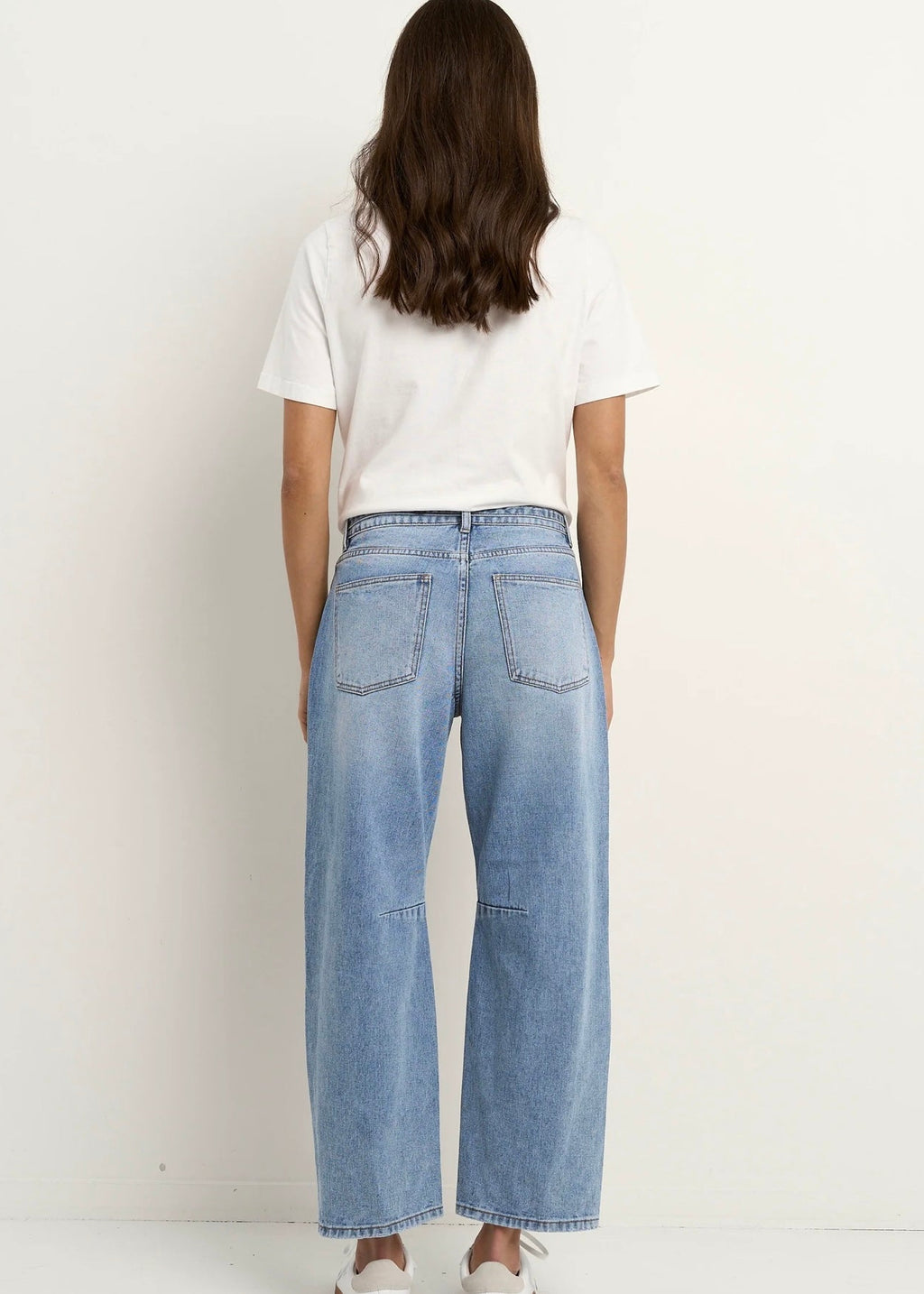 Campus Tie Waist Barrel Jeans ~ Light Blue